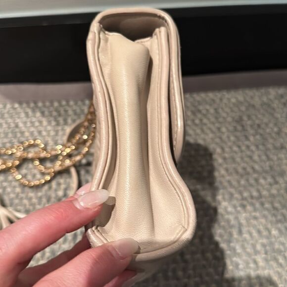 Tory Burch -Authentic Fleming Small Convertible Shoulder Bag Light Taupe - Picture 15 of 17